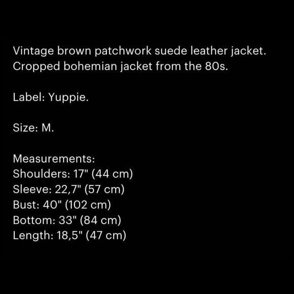 Vintage Suede Patchwork crop jacket - Picture 4 of 4